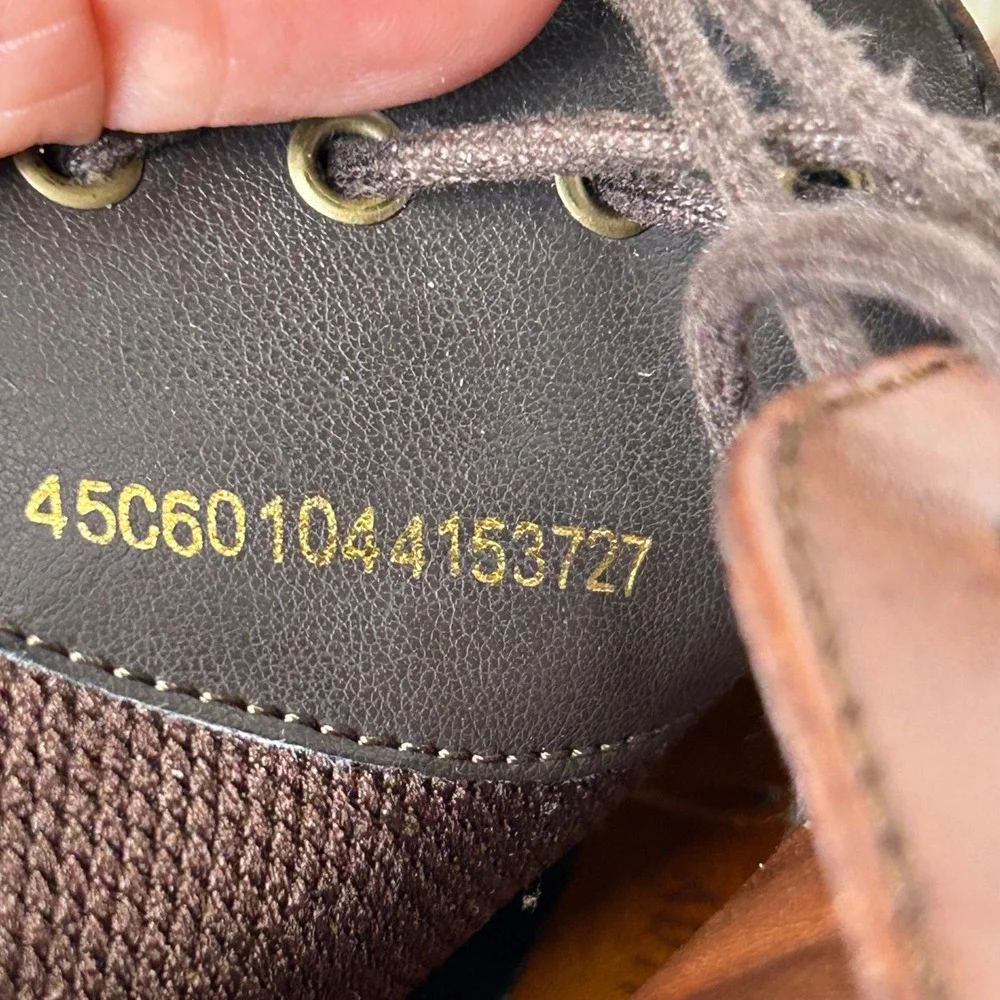 ECCO Mens Brown Leather Moc Toe Derby Dress Shoes Size 45 US 11-11.5‎